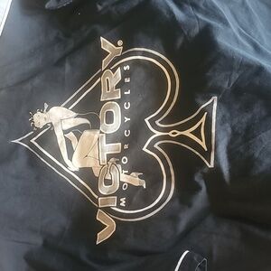 Victory Mororcycles Black Casual Button Down Shirt